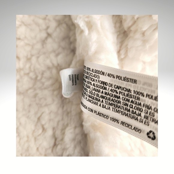 Unisex Red Sherpa Lined Zip-Up Hoodie Jacket - Cat & Jack Red 18M New with Tags - Picture 8 of 9